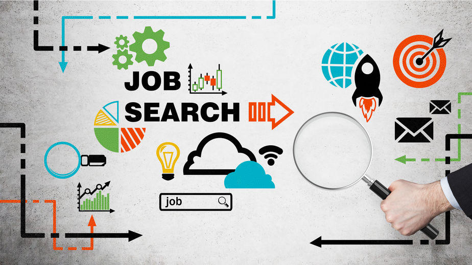 Graphic job search concept